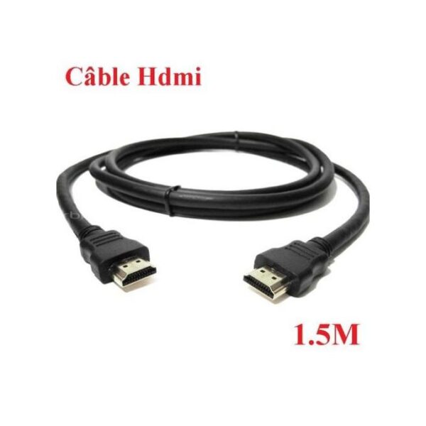 Câble HDMI 1.5m Mâle / Mâle pour Tv Led Plasma, PS et Ordinateur